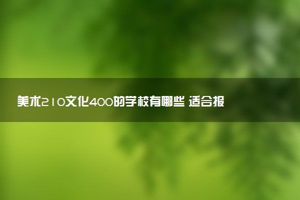 美术210文化400的学校有哪些 适合报考什么大学