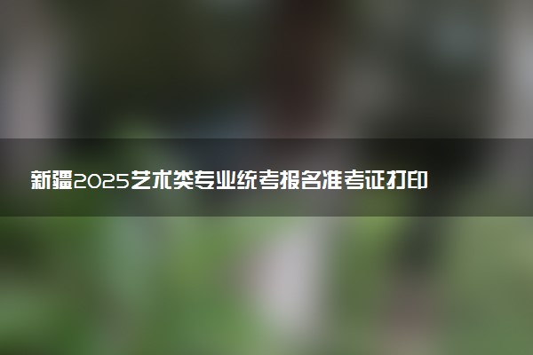 新疆2025艺术类专业统考报名准考证打印时间 怎么打印