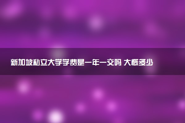 新加坡私立大学学费是一年一交吗 大概多少钱