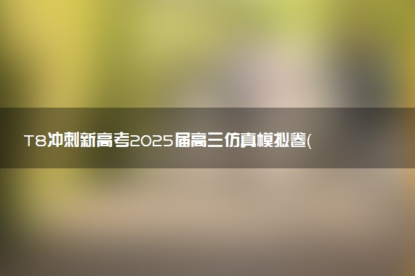 T8冲刺新高考2025届高三仿真模拟卷（三）试题及答案汇总