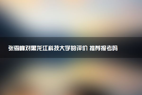 张雪峰对黑龙江科技大学的评价 推荐报考吗