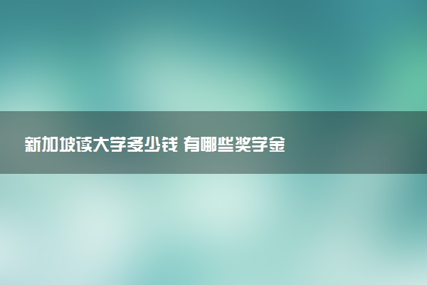 新加坡读大学多少钱 有哪些奖学金