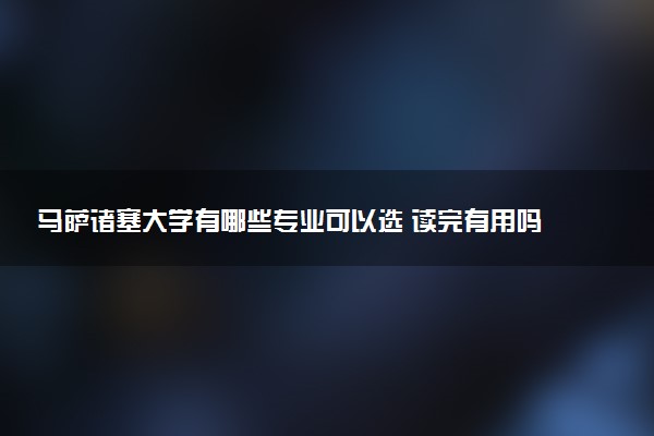 马萨诸塞大学有哪些专业可以选 读完有用吗