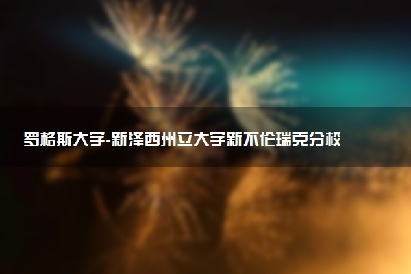罗格斯大学-新泽西州立大学新不伦瑞克分校主要有什么专业