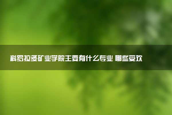 科罗拉多矿业学院主要有什么专业 哪些受欢迎