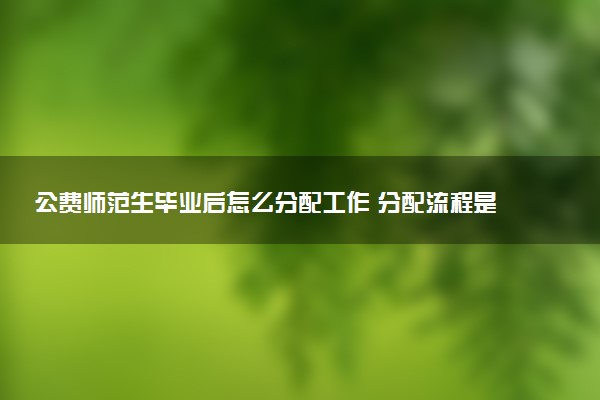 公费师范生毕业后怎么分配工作 分配流程是什么