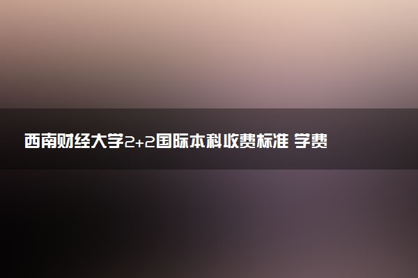 西南财经大学2+2国际本科收费标准 学费多少钱