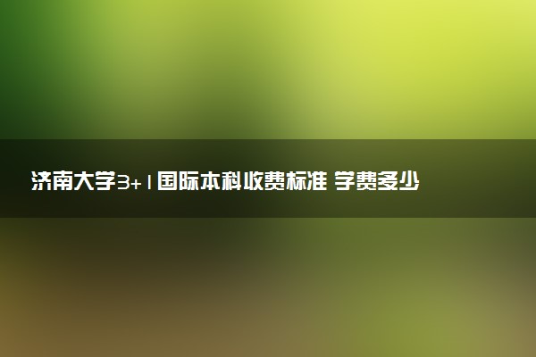 济南大学3+1国际本科收费标准 学费多少钱