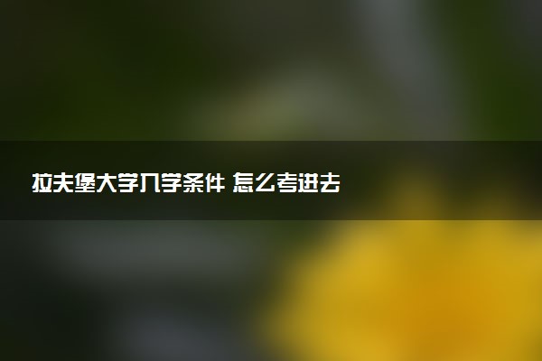 拉夫堡大学入学条件 怎么考进去