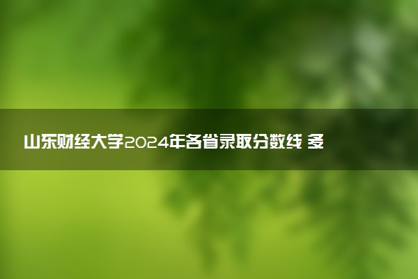 山东财经大学2024年各省录取分数线 多少分能考上