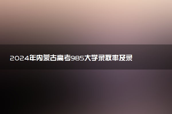 2024年内蒙古高考985大学录取率及录取人数是多少