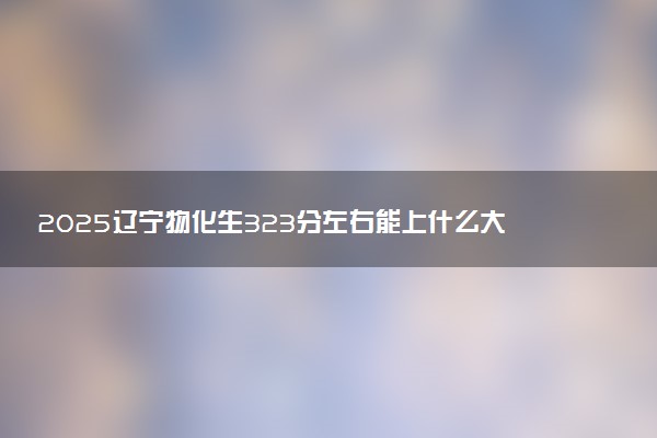 2025辽宁物化生323分左右能上什么大学 可以报考的院校名单