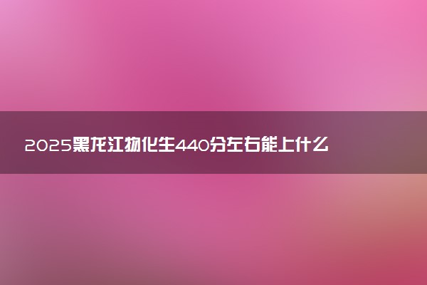 2025黑龙江物化生440分左右能上什么大学 可以报考的院校名单