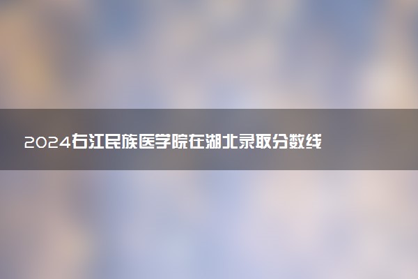 2024右江民族医学院在湖北录取分数线 各专业分数及位次
