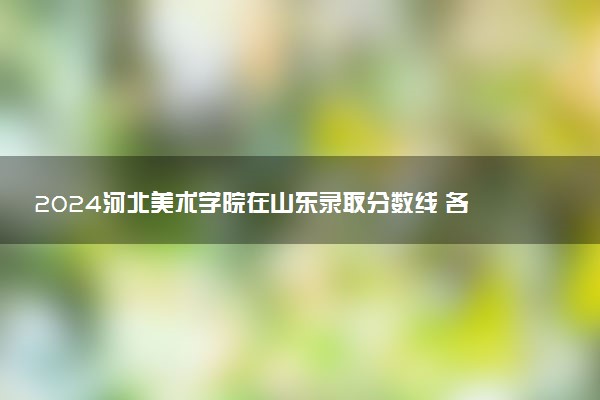 2024河北美术学院在山东录取分数线 各专业分数及位次