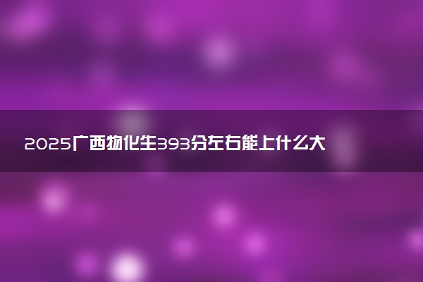 2025广西物化生393分左右能上什么大学 可以报考的院校名单