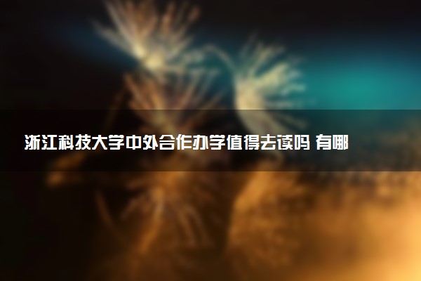 浙江科技大学中外合作办学值得去读吗 有哪些专业