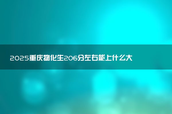 2025重庆物化生206分左右能上什么大学 可以报考的院校名单