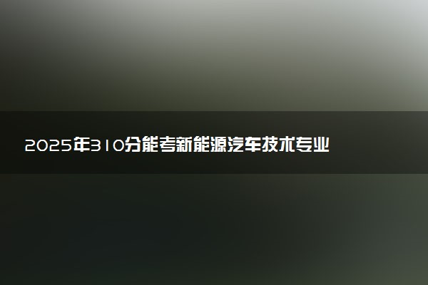 2025年310分能考新能源汽车技术专业吗 310分新能源汽车技术专业大学推荐