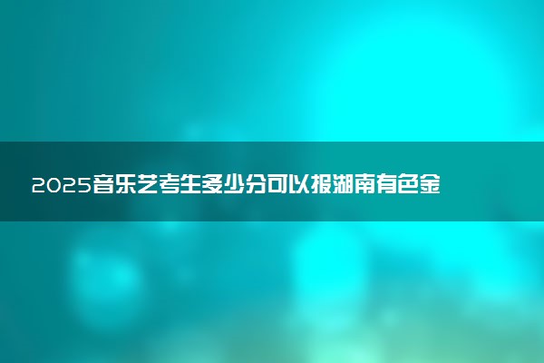 2025音乐艺考生多少分可以报湖南有色金属职业技术学院