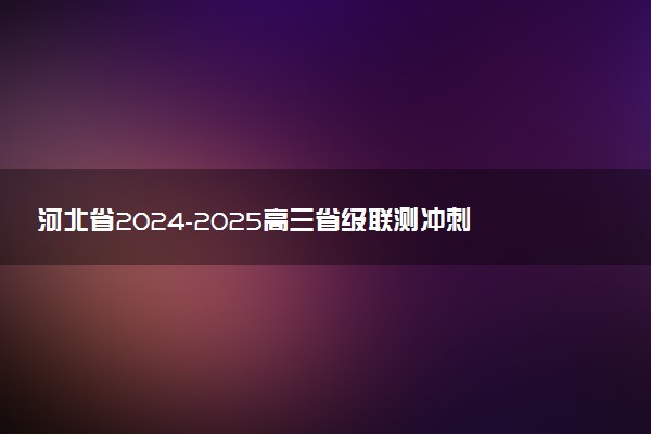 河北省2024-2025高三省级联测冲刺卷I试题及答案汇总