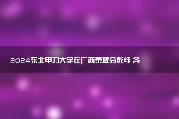2024东北电力大学在广西录取分数线 各专业分数及位次