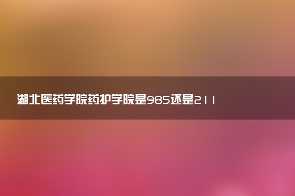 湖北医药学院药护学院是985还是211 含金量怎么样