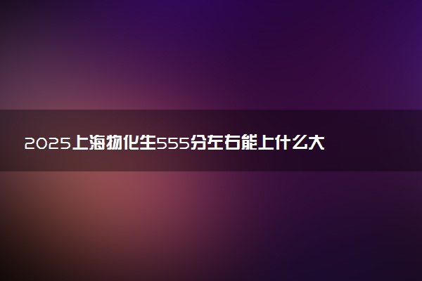 2025上海物化生555分左右能上什么大学 可以报考的院校名单