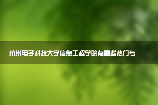 杭州电子科技大学信息工程学院有哪些热门专业 推荐的王牌专业