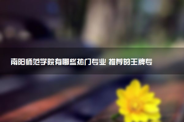 南阳师范学院有哪些热门专业 推荐的王牌专业