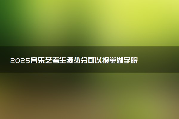 2025音乐艺考生多少分可以报巢湖学院