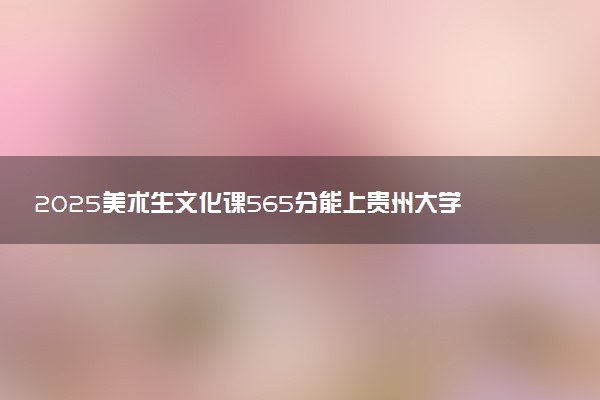 2025美术生文化课565分能上贵州大学吗