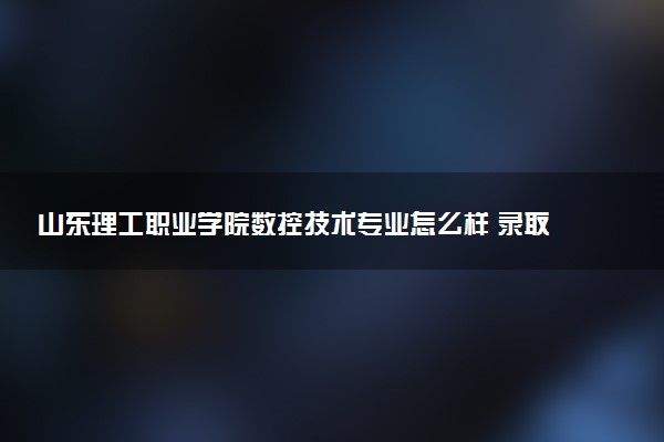 山东理工职业学院数控技术专业怎么样 录取分数线多少