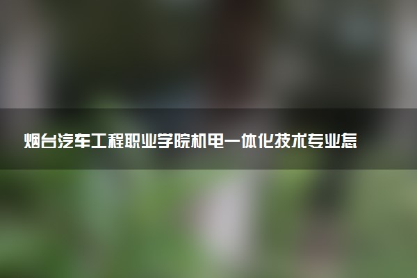 烟台汽车工程职业学院机电一体化技术专业怎么样 录取分数线多少