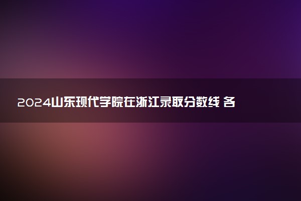 2024山东现代学院在浙江录取分数线 各专业分数及位次