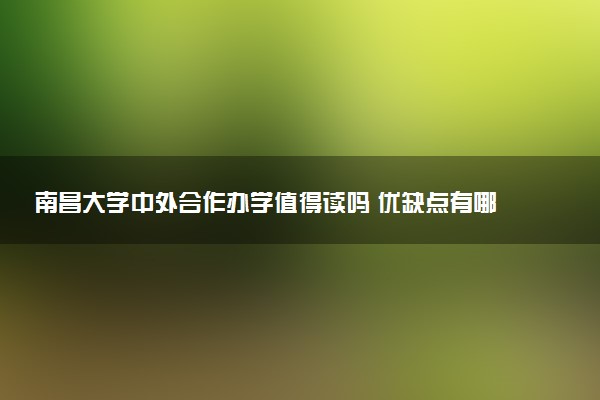 南昌大学中外合作办学值得读吗 优缺点有哪些
