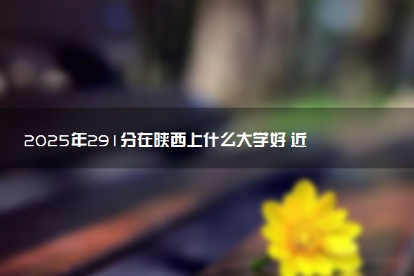 2025年291分在陕西上什么大学好 近三年录取分数线是多少