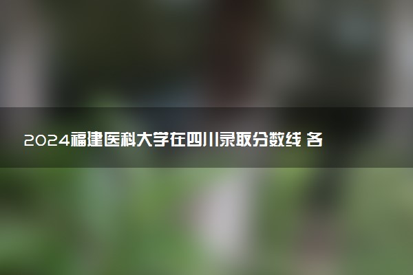 2024福建医科大学在四川录取分数线 各专业分数及位次