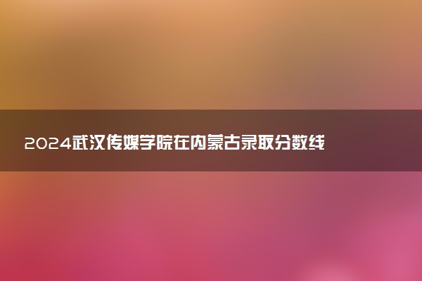 2024武汉传媒学院在内蒙古录取分数线 各专业分数及位次