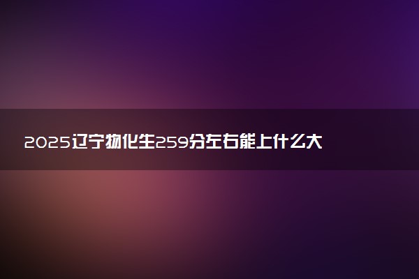 2025辽宁物化生259分左右能上什么大学 可以报考的院校名单