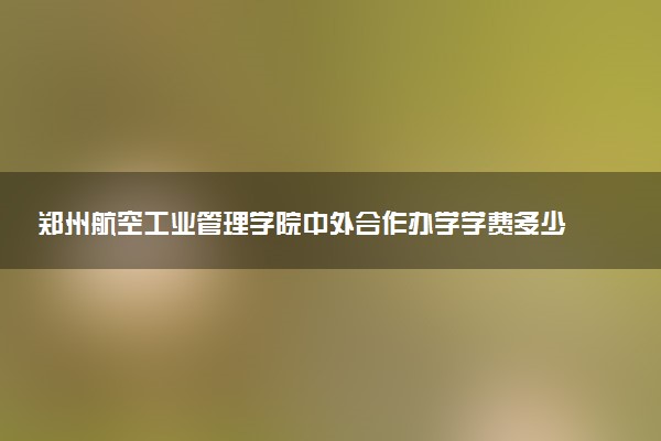郑州航空工业管理学院中外合作办学学费多少钱 各专业收费标准
