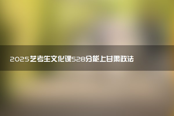 2025艺考生文化课528分能上甘肃政法大学吗