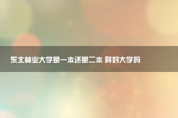 东北林业大学是一本还是二本 算好大学吗