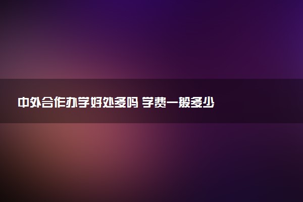 中外合作办学好处多吗 学费一般多少