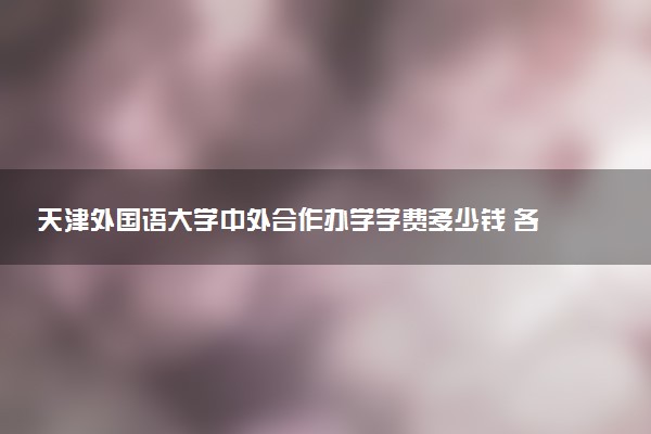 天津外国语大学中外合作办学学费多少钱 各专业收费标准