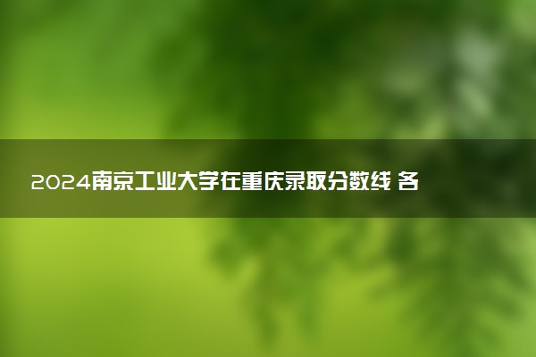 2024南京工业大学在重庆录取分数线 各专业分数及位次