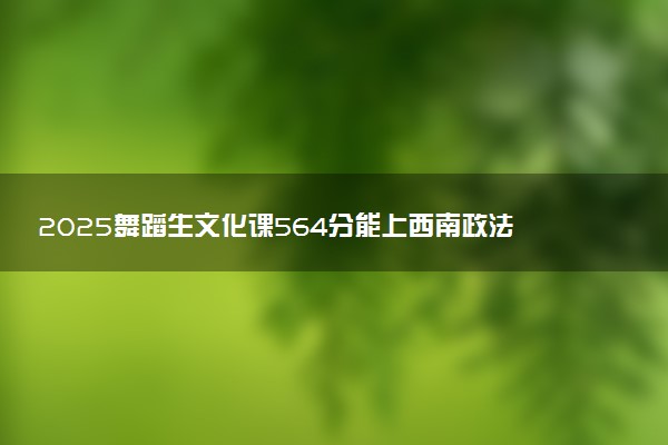 2025舞蹈生文化课564分能上西南政法大学吗