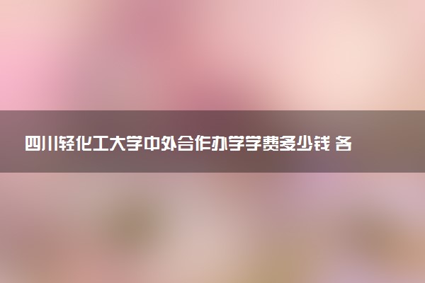 四川轻化工大学中外合作办学学费多少钱 各专业收费标准