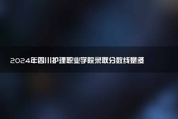 2024年四川护理职业学院录取分数线是多少 各省最低分数线及位次