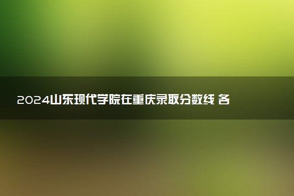 2024山东现代学院在重庆录取分数线 各专业分数及位次